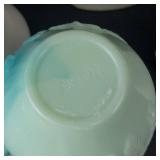 Rivera Caribe Pitcher & Creamer - Avon Jadeite Milk Glass Pitcher - Blue Ridge Betty Creamer