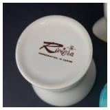 Rivera Caribe Pitcher & Creamer - Avon Jadeite Milk Glass Pitcher - Blue Ridge Betty Creamer