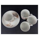 Haviland Limoges Demitasse Cups & Saucer Set - Schleiger 1154 - Vintage (4 Cups, 1 Saucer)