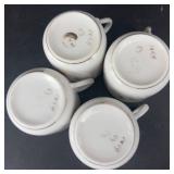 Haviland Limoges Demitasse Cups & Saucer Set - Schleiger 1154 - Vintage (4 Cups, 1 Saucer)