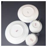 Miniature Japanese Blue & White Porcelain Teacups - Made in Japan (Lot of 9)