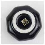 HIC Japan Mortar & Pestle - Black Ceramic Hexagonal Bowl, White Interior