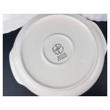 Universal Potteries Ballerina Moss Rose Platter - Christineholm Quiche Plate - Noritake Windsor White