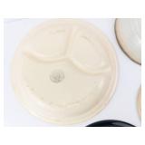 Buffalo China Serving Bowl, Dansk Plate, Universal Pottery Divided Plate, Sango Bowls (Lot of 5)