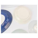 Five Vintage Plates: Noritake Mountain, Veasey Oval, Oldsmobile Runabout, Chokin, Strawflower