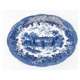 J&G Meakin - Romantic England Ightham Mote Blue Transferware Serving Platter