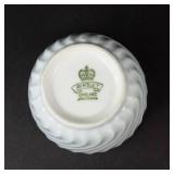 Aynsley Creamer & Floral Ribbed Bowl - England Bone China 2-Piece Set