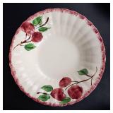 Knowles Utility Ware Bowl with 3 Blue Ridge Plates - Hand Painted, Made in USA