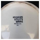 Knowles Utility Ware Bowl with 3 Blue Ridge Plates - Hand Painted, Made in USA