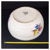 Knowles Utility Ware Bowl with 3 Blue Ridge Plates - Hand Painted, Made in USA