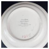 Knowles Utility Ware Bowl with 3 Blue Ridge Plates - Hand Painted, Made in USA