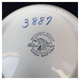 Knowles Utility Ware Bowl with 3 Blue Ridge Plates - Hand Painted, Made in USA