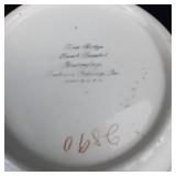 Knowles Utility Ware Bowl with 3 Blue Ridge Plates - Hand Painted, Made in USA