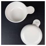 White Ceramic Bowls & Divided Serving Dish - Assorted Kitchenware