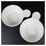 White Ceramic Bowls & Divided Serving Dish - Assorted Kitchenware