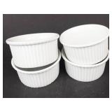 White Porcelain Bowls & Ramekins - Pillivuyt France & Gibson - 9-Piece Set