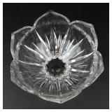 Gorham Full Lead Crystal Flower Bowl Germany - Starburst Cut Glass