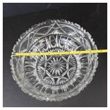 Crystal Round Candy Dish - Starburst Pattern, 9 in Diameter