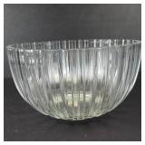 Godinger Empress Crystal Bowl - Fine Crystal, Italy - 9in Ribbed Pattern