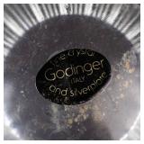 Godinger Empress Crystal Bowl - Fine Crystal, Italy - 9in Ribbed Pattern