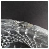 Crystal Cut Glass Bowl - Starburst Pattern, 6.5in Diameter