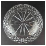 Crystal Cut Glass Bowl - Starburst Pattern, 6.5in Diameter