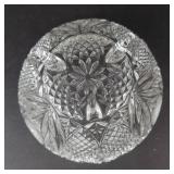Crystal Glass Bowl - 8 in Diameter - Cut-Glass Pattern (Broken)