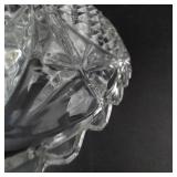 Crystal Glass Bowl - 8 in Diameter - Cut-Glass Pattern (Broken)