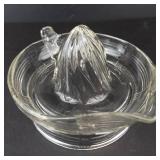 Hazel Atlas Vintage Clear Glass Citrus Juicer With Handle & Spout