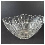 Clear Glass Bowl - Petal-Pattern, 9-Inch Diameter