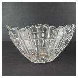Clear Glass Bowl - Petal-Pattern, 9-Inch Diameter