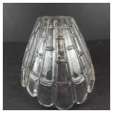 Clear Glass Bowl - Petal-Pattern, 9-Inch Diameter