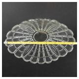 Clear Glass Bowl - Petal-Pattern, 9-Inch Diameter