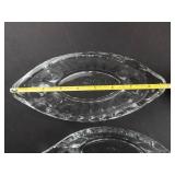 Banana Split Dishes - Clear Glass, Vintage, Mexico Marked (Lot of 2)