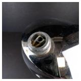 Mid-Century Modern Glass Cocktail Shaker - Etched Floral Design, 9 in Tall