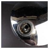 Mid-Century Modern Glass Cocktail Shaker - Etched Floral Design, 9 in Tall