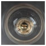 Lamplight Farms Vintage Glass Oil Lamp - Brass Burner, 13in Tall