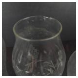 Empire Glass Oil Lamp Tops - Assortment of 4