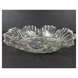 Federal Glass Pioneer Pattern Serving Platter - Vintage Clear Glass, Grapes Motif