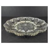 Anchor Hocking Vintage Clear Glass Deviled Egg Plate - 12 Wells, 9in Diameter