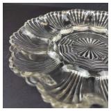 Anchor Hocking Vintage Clear Glass Deviled Egg Plate - 12 Wells, 9in Diameter