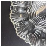 Anchor Hocking Vintage Clear Glass Deviled Egg Plate - 12 Wells, 9in Diameter