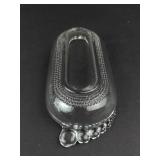 Vintage Duncan & Miller Teardrop Pattern Oval Relish Dish & Indiana Glass Crystal Relish Dish