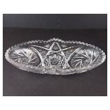 American Brilliant Period Relish Dish - Antique Cut Glass