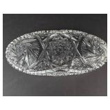 American Brilliant Period Relish Dish - Antique Cut Glass
