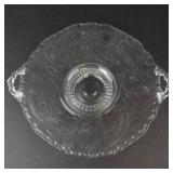 Clear Glass Pedestal Platter & Glass Bowl - 2-Piece Set