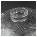 Clear Glass Pedestal Platter & Glass Bowl - 2-Piece Set