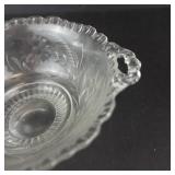 Clear Glass Pedestal Platter & Glass Bowl - 2-Piece Set