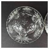 Anchor Hocking EAPC Starburst Star of David Candy Dishes, 3-Footed, Set of 2