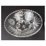 Anchor Hocking EAPC Starburst Star of David Candy Dishes, 3-Footed, Set of 2